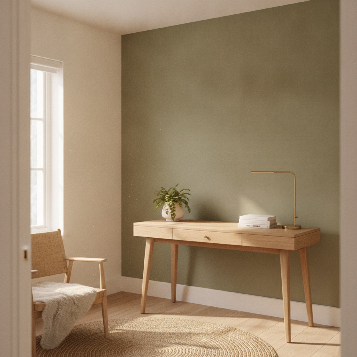 Home office &middot; accent wall