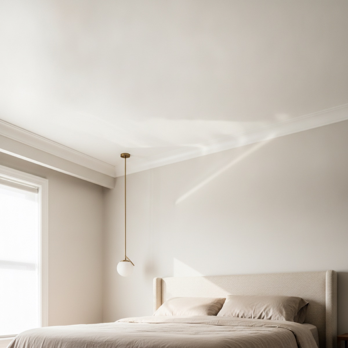Ceiling painted in flat