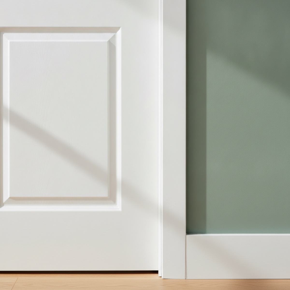 Trim and doors painted in semi-gloss